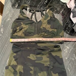 All in Motion Camouflage Athletic Set Sportsbra and Shorts Size XL